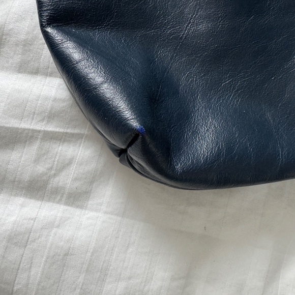 Mimo Sacs - Vintage Navy  Shoulder Leather Bag / Purse - Picture 7 of 13